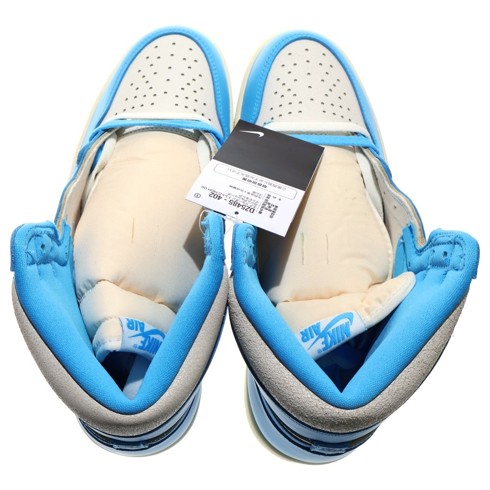 NIKE(ナイキ) AirJordan1 Retro High OG UNC Reimagined エアジョーダン1 UNC リイマジンド ハイカットスニーカー ブルー US10/28cm DZ5485-402