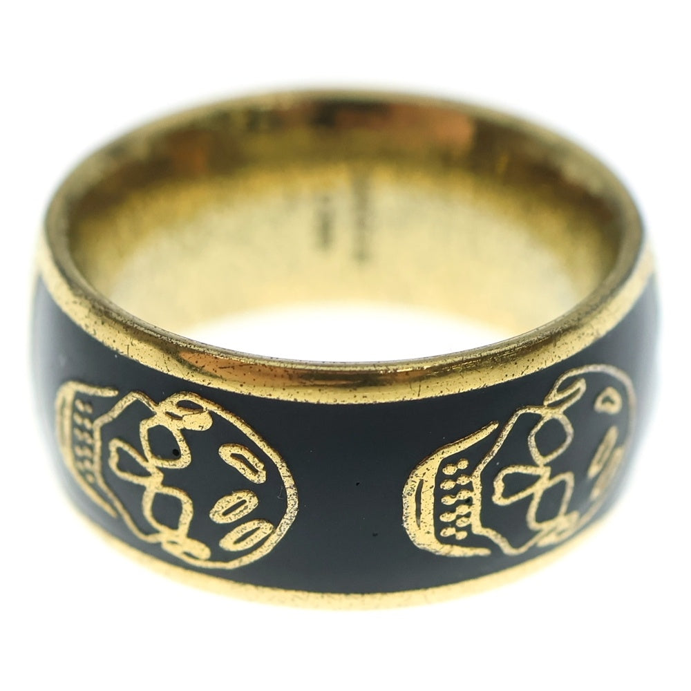 Alexander McQueen(アレキサンダーマックイーン) スカルリング ブラック/ゴールド