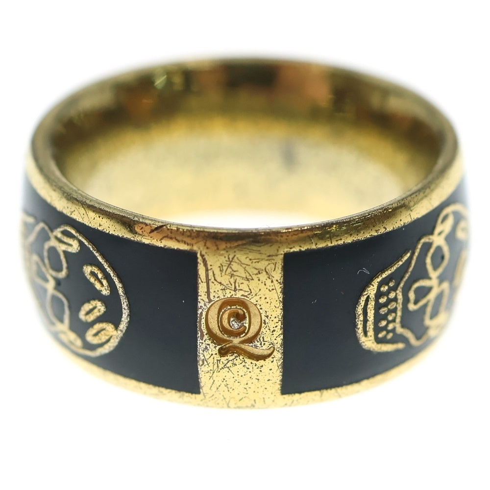 Alexander McQueen(アレキサンダーマックイーン) スカルリング ブラック/ゴールド