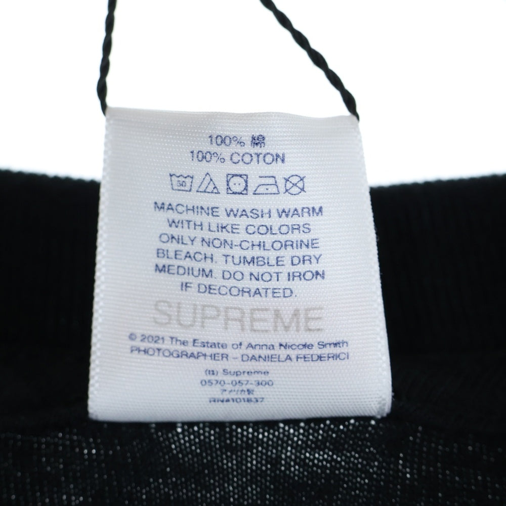 SUPREME(シュプリーム) 21SS Anna Nicole Smith Tee アンナ・ニコル・スミス フォトプリント クルーネック半袖Tシャツ ブラック