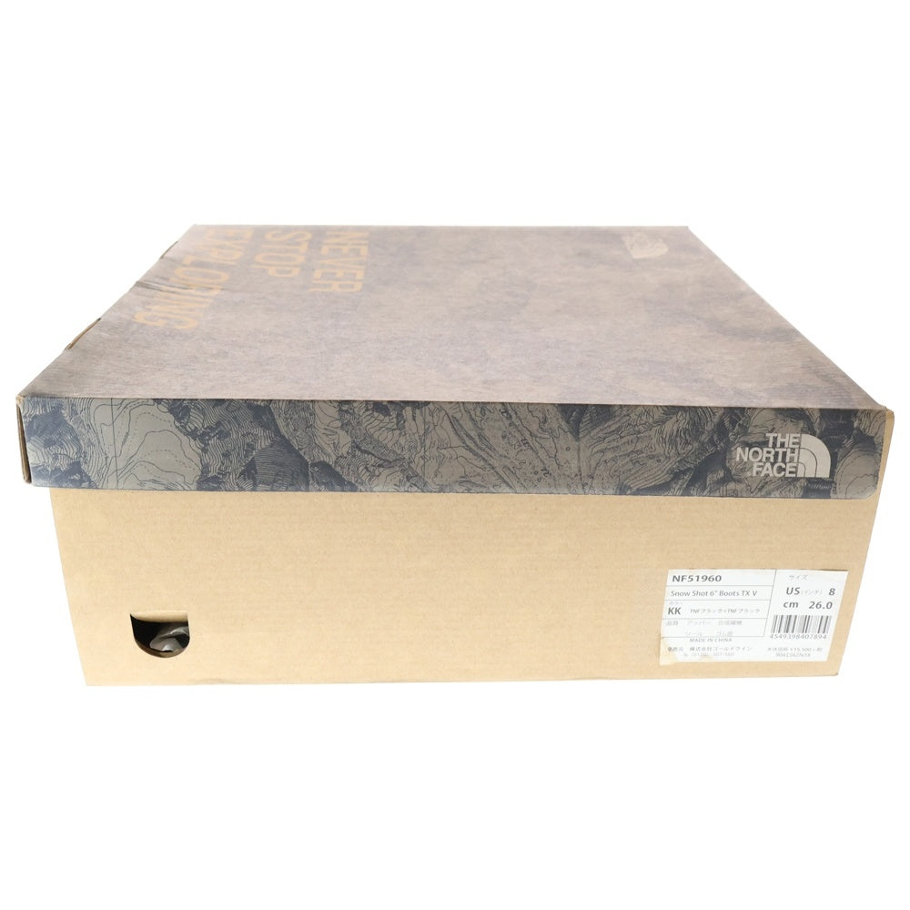 THE NORTH FACE(ザノースフェイス) SNOW SHOT 6 BOOTS TX V スノーショット 6 ブーツ ハイカット スニーカー ブラック US/26 NF51960
