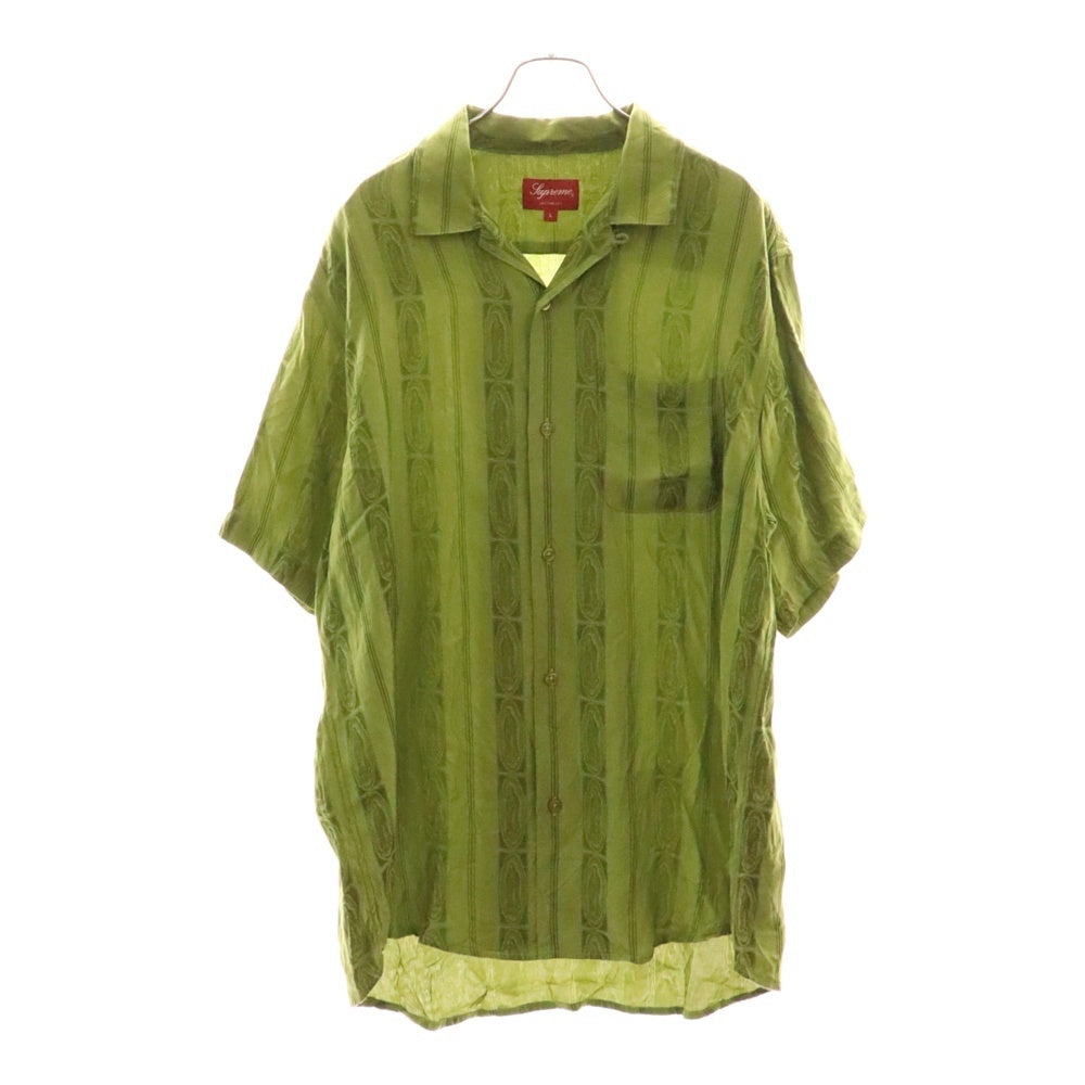 SUPREME(シュプリーム) 19SS Guadalupe S/S Shirt グアダルーペ マリア 総柄 オープンカラー 半袖シャツ グリーン