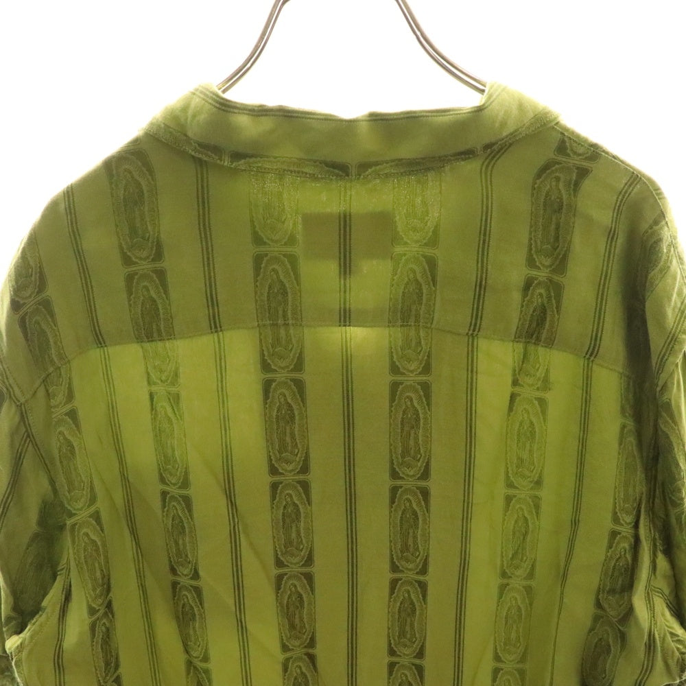 SUPREME(シュプリーム) 19SS Guadalupe S/S Shirt グアダルーペ マリア 総柄 オープンカラー 半袖シャツ グリーン
