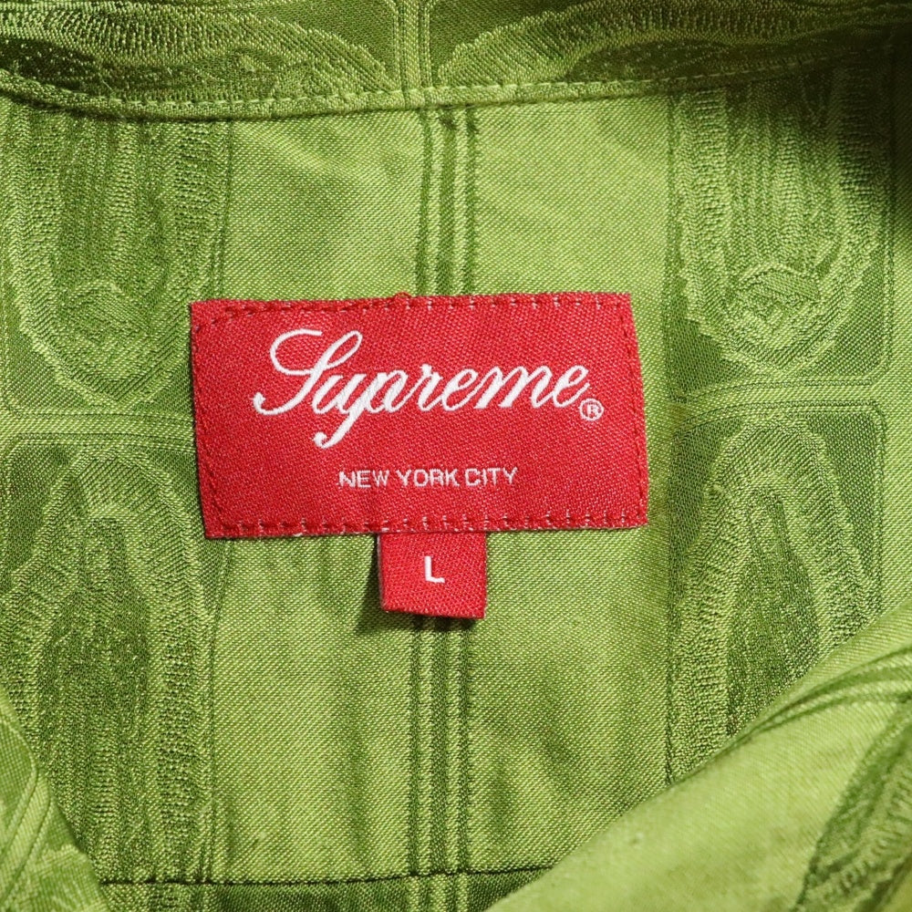 SUPREME(シュプリーム) 19SS Guadalupe S/S Shirt グアダルーペ マリア 総柄 オープンカラー 半袖シャツ グリーン