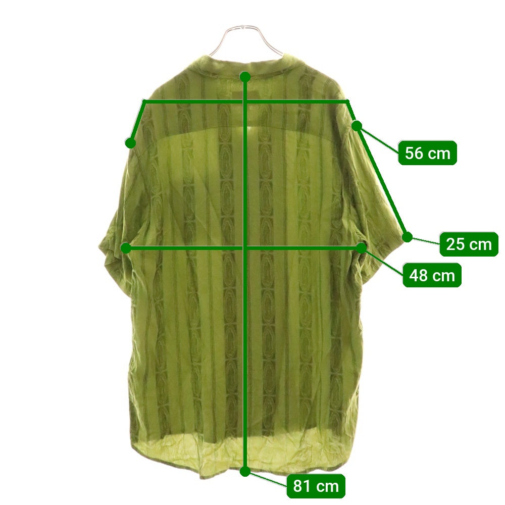 SUPREME(シュプリーム) 19SS Guadalupe S/S Shirt グアダルーペ マリア 総柄 オープンカラー 半袖シャツ グリーン