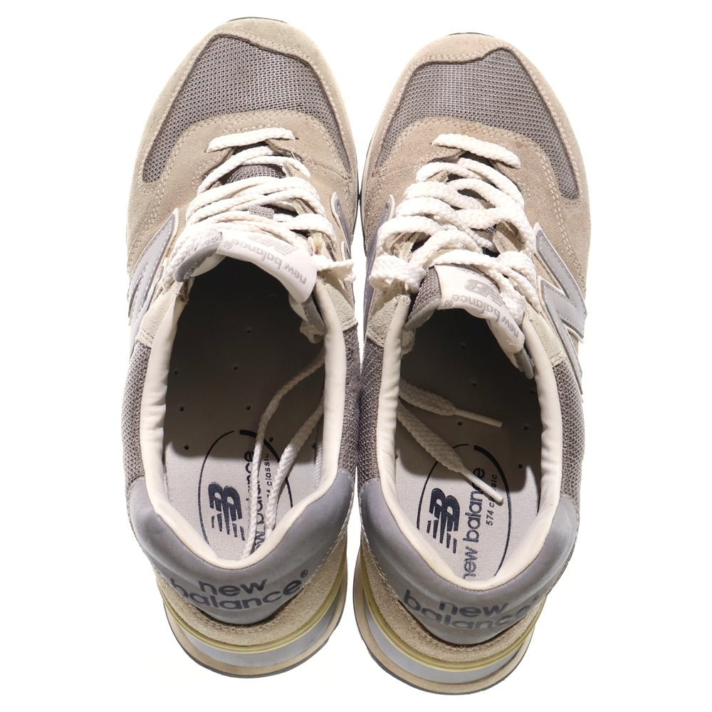 New Balance(ニューバランス) ML574VG スエードメッシュ ローカットスニーカー US9/27.0cm ベージュ