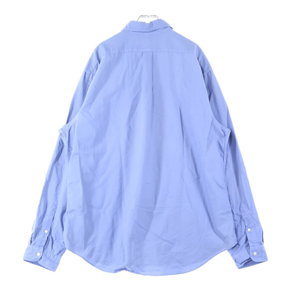 POLO RALPH LAUREN(ポロラルフローレン) SLIM FIT フロントロゴ刺繍 長袖シャツ ブルー