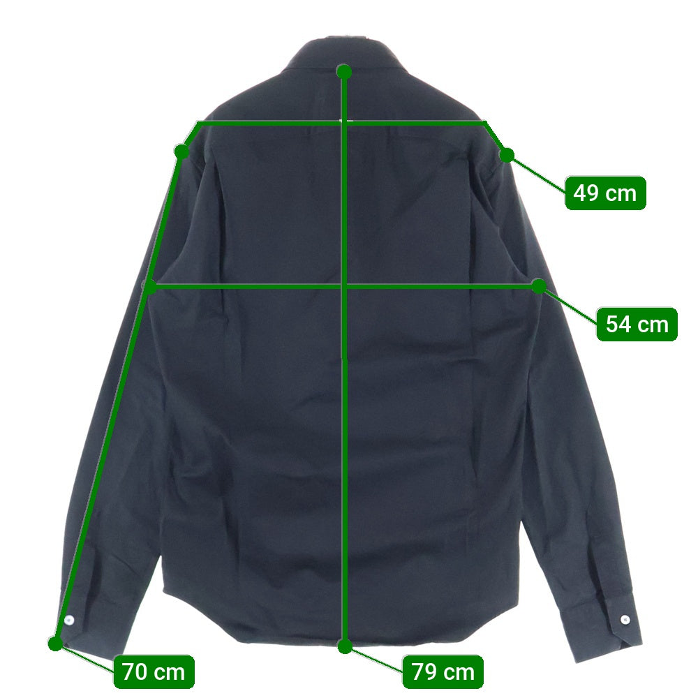 LOUIS VUITTON(ルイヴィトン) 22SS STAPLES DNA ヴァージル期 スクエアカラー 長袖シャツ ブラック RM241Q NLZ HJS40W