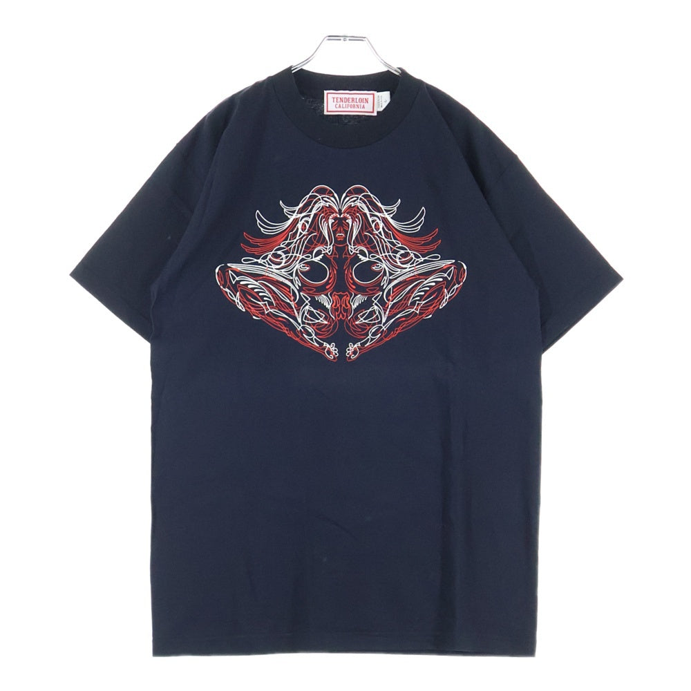 TENDERLOIN(テンダーロイン) 初期 DEAD STOCK FUCK his brains OUT! 両面プリント クルーネック 半袖 Tシャツ カットソー ブラック