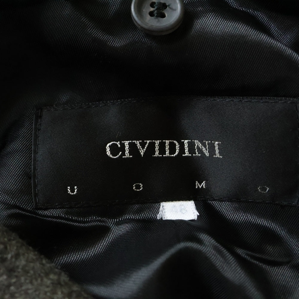 NO BRAND(ノーブランド) CIVIDINI 3B ウール コート ジャケット チャコール