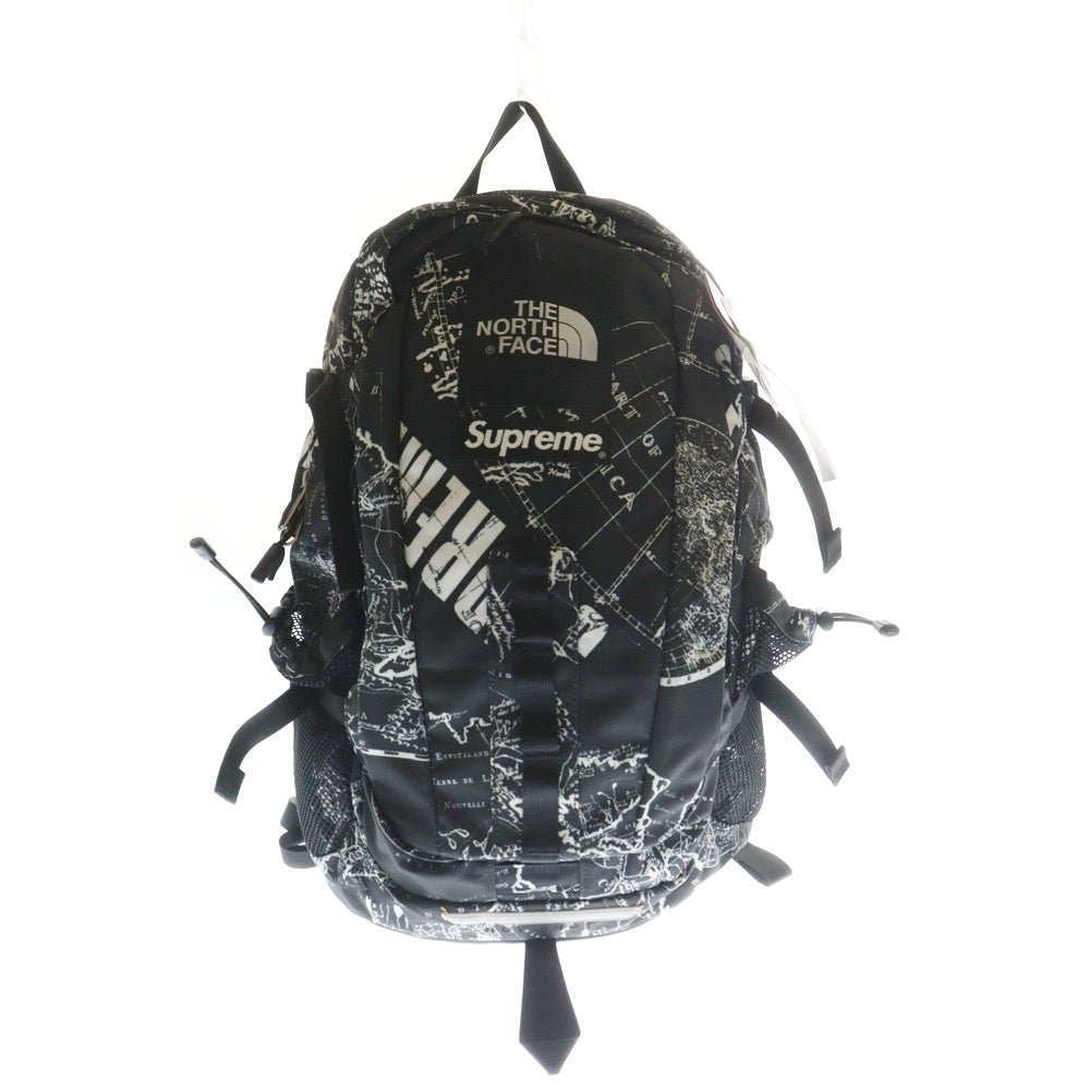 SUPREME(シュプリーム) 12SS × THE NORTH FACE Hot Shot Backpack ザノースフェイス ホットショット 地球儀 総柄 バックパック リュック ブラック NM71209
