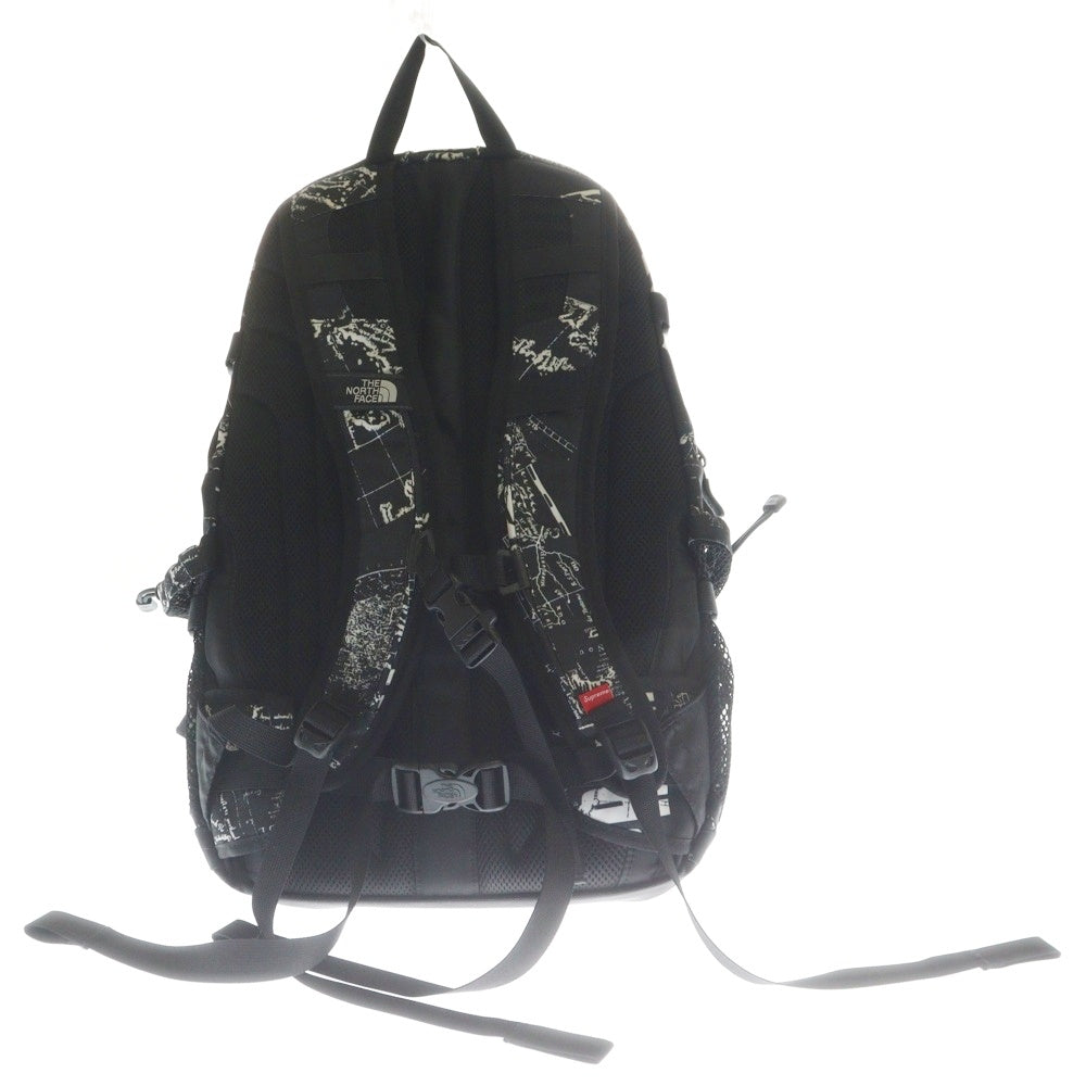 SUPREME(シュプリーム) 12SS × THE NORTH FACE Hot Shot Backpack ザノースフェイス ホットショット 地球儀 総柄 バックパック リュック ブラック NM71209