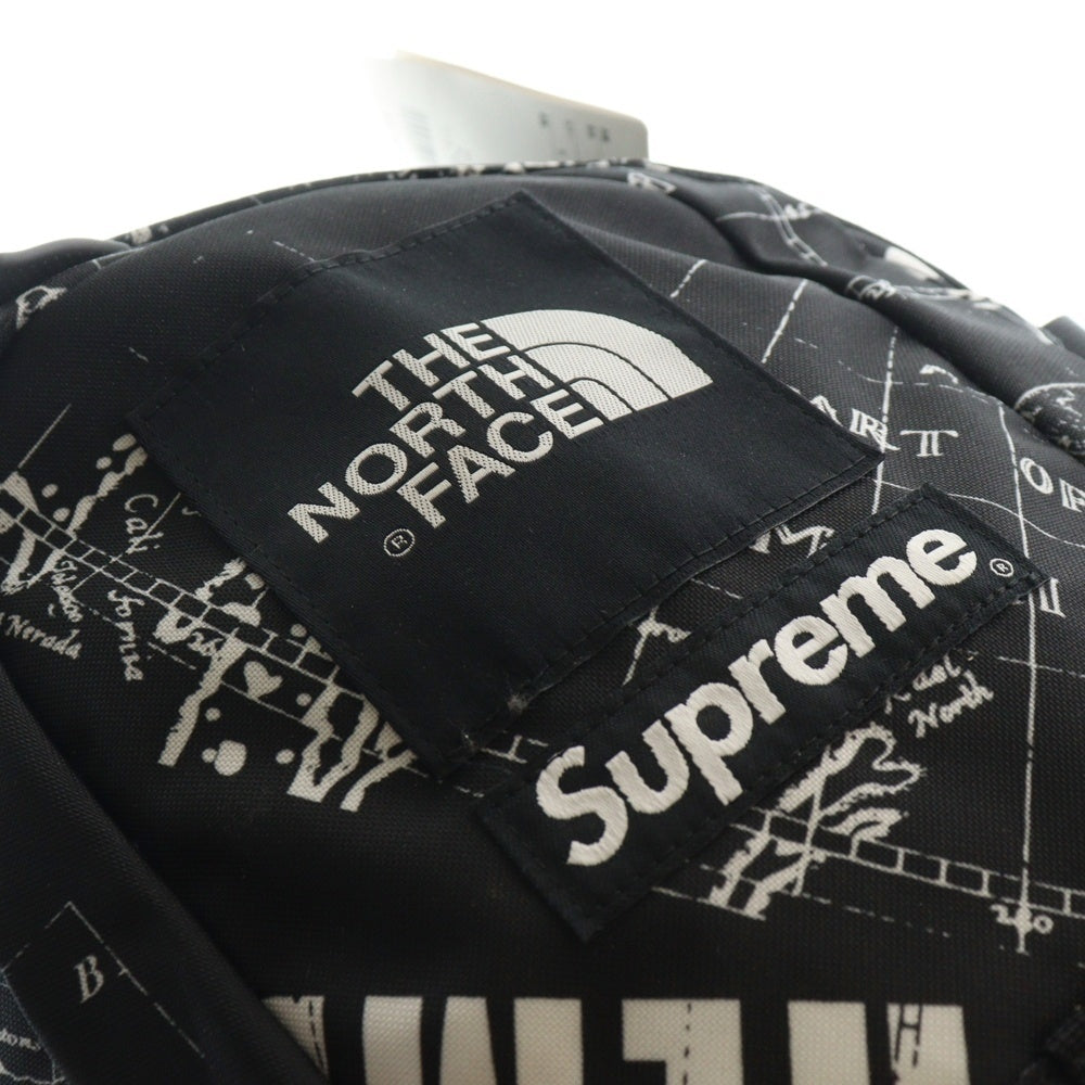 SUPREME(シュプリーム) 12SS × THE NORTH FACE Hot Shot Backpack ザノースフェイス ホットショット 地球儀 総柄 バックパック リュック ブラック NM71209