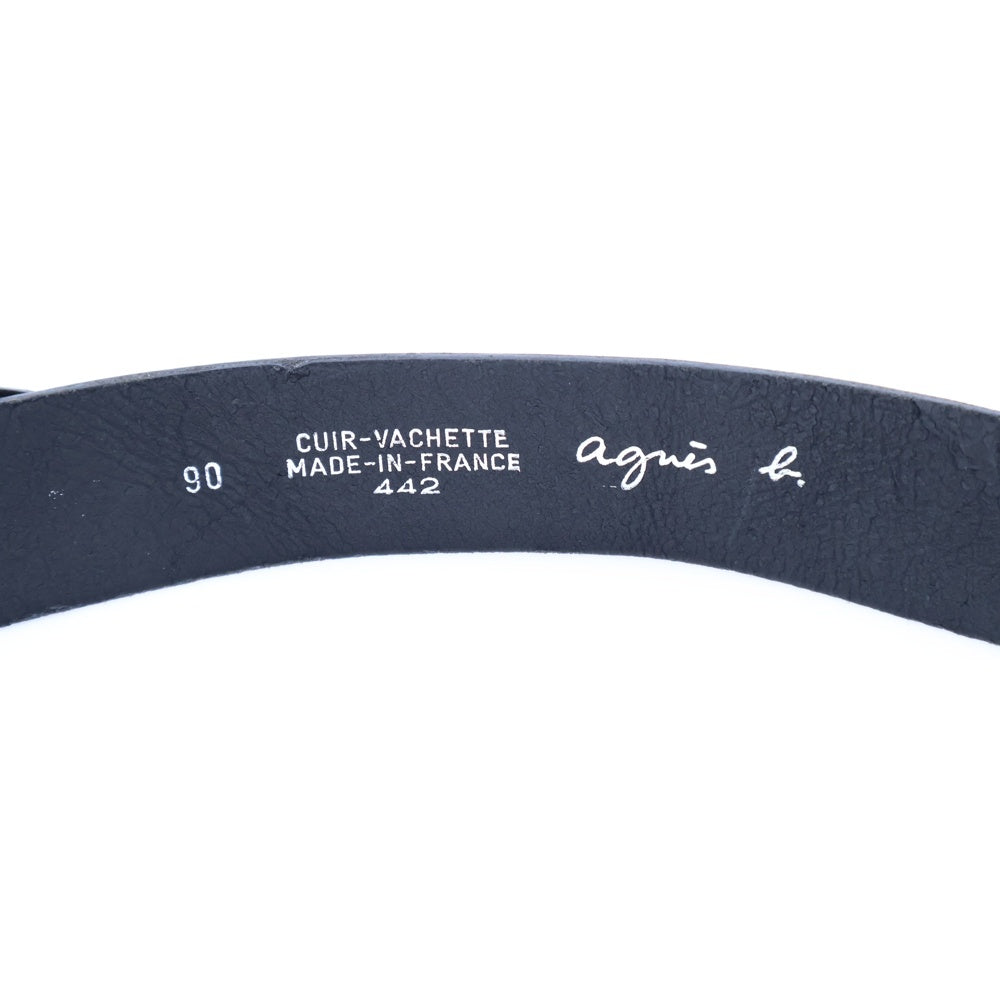 agnes b.(アニエスベー) CUIR-VACHETTE レザーベルト ブラック