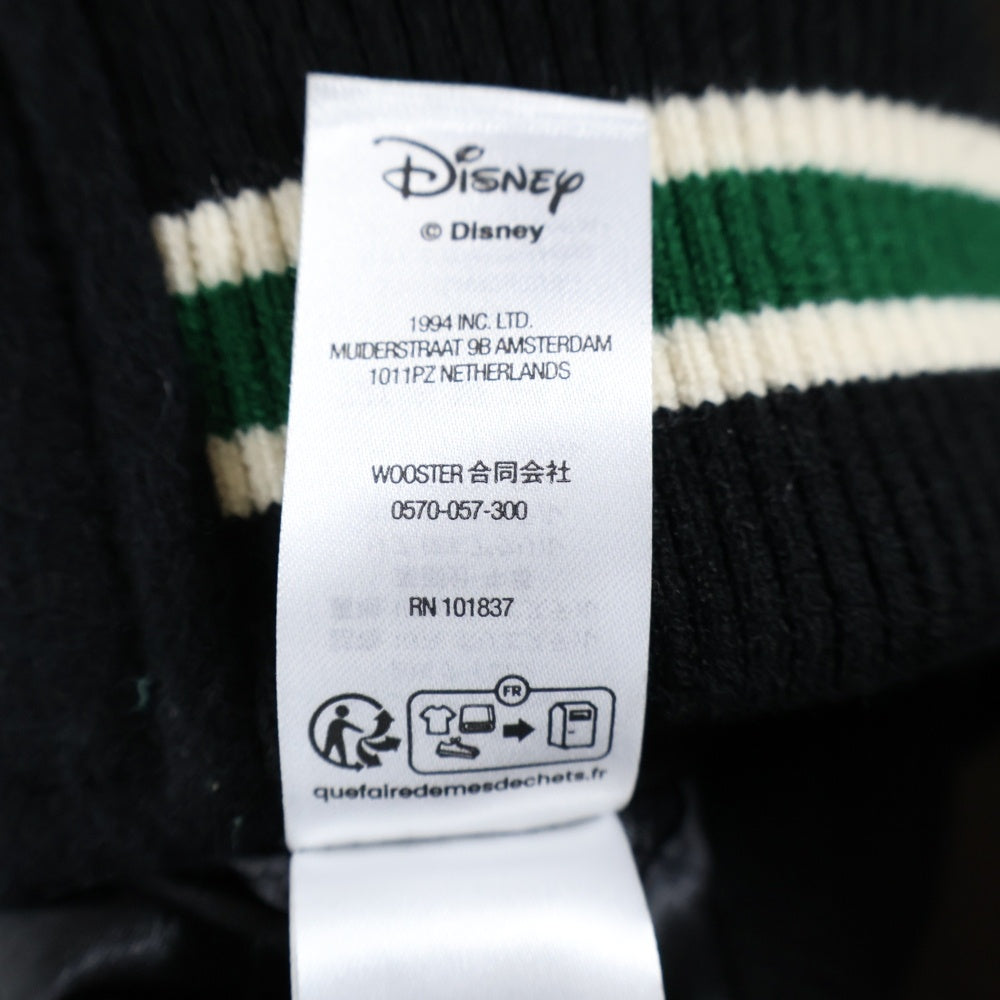 SUPREME(シュプリーム) 25AW × Number (N)ine Mickey Mouse Varsity Jacket ナンバーナイン ミッキーマウス パッチ バーシティジャケット ブルゾン ブラック/グリーン