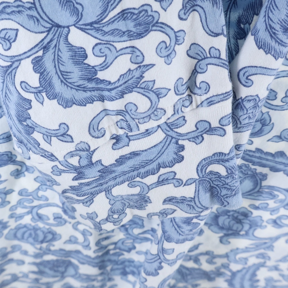 SUPREME(シュプリーム) 19SS Damask L/S Top ダマスク ペイズリー柄 ロングスリーブトップ 長袖Tシャツ ブルー