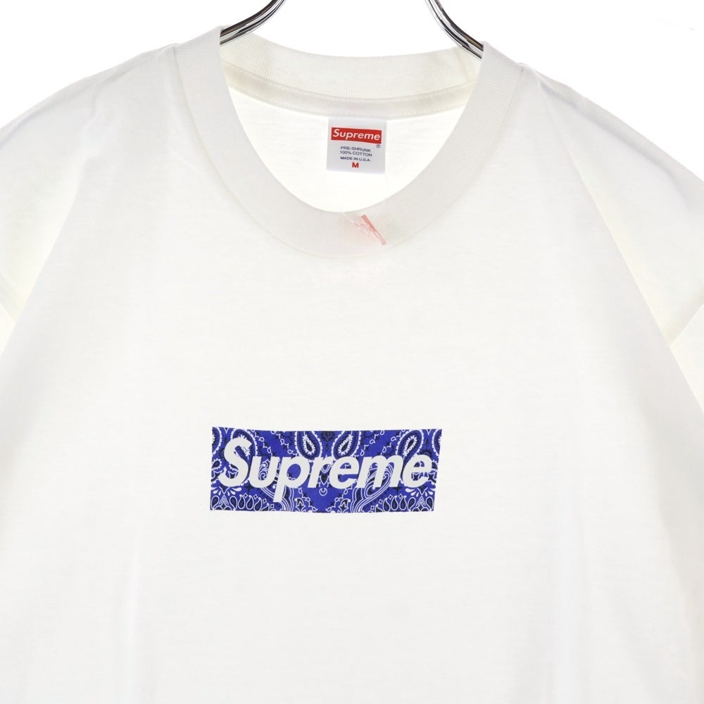 SUPREME(シュプリーム) 19AW Bandana Box Logo Tee バンダナ ボックスロゴ プリント クルーネック 半袖Tシャツ カットソー ホワイト