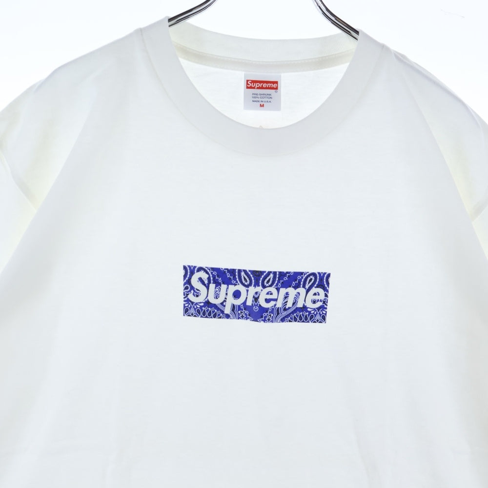 SUPREME(シュプリーム) 19AW Bandana Box Logo Tee バンダナ ボックスロゴ プリント クルーネック 半袖Tシャツ カットソー ホワイト