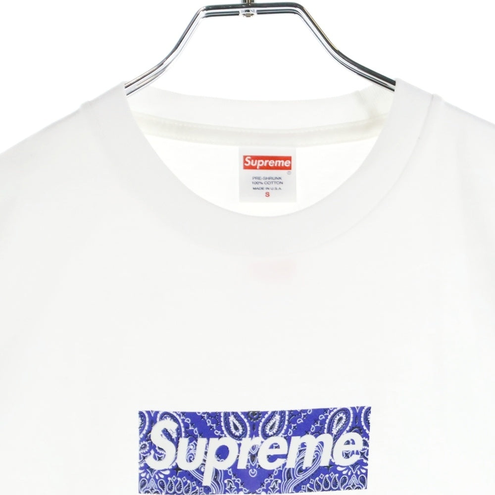 SUPREME(シュプリーム) 19AW Bandana Box Logo Tee バンダナ ボックスロゴ プリント クルーネック 半袖Tシャツ カットソー ホワイト