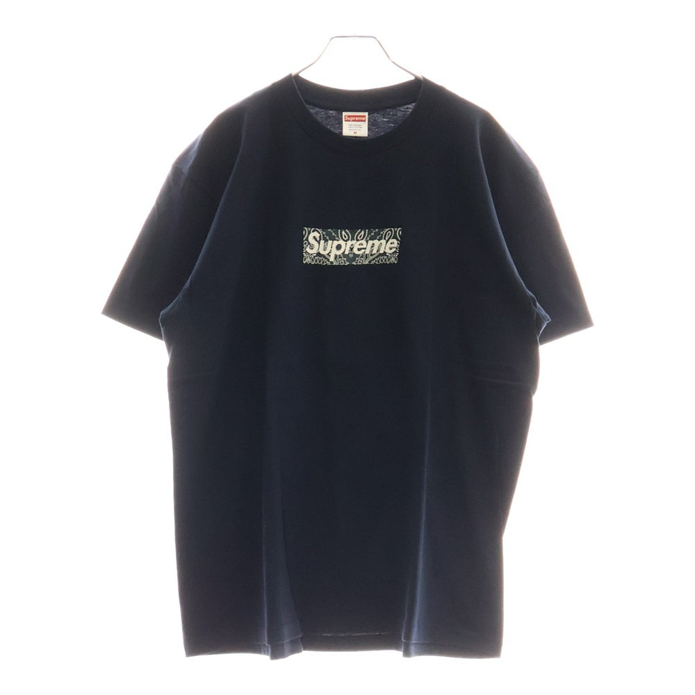 SUPREME(シュプリーム) 19AW Bandana Box Logo Tee バンダナ ボックスロゴ プリント クルーネック 半袖Tシャツ カットソー ネイビー