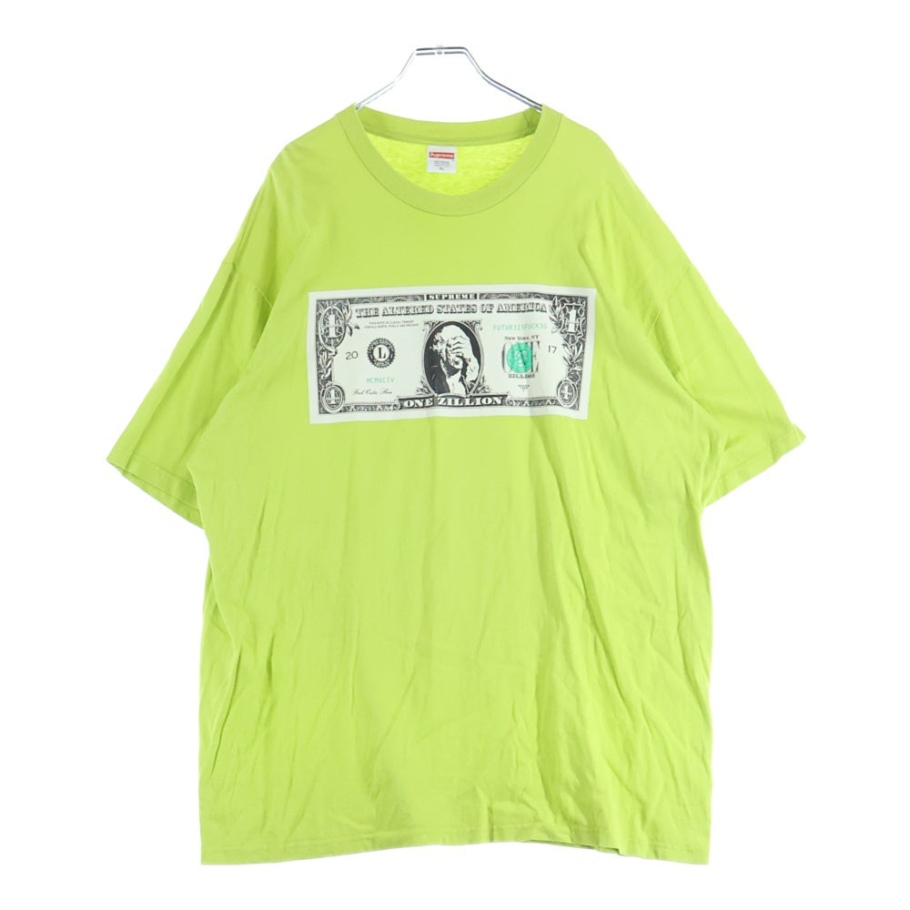 SUPREME(シュプリーム) 17AW Dollar Tee ダラー フロントプリント 半袖Tシャツ カットソー ライトグリーン
