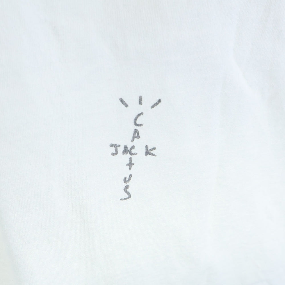TRAVIS SCOTT(トラヴィススコット) CACTUS JACK×FRAGMENT DESIGN MANIFEST Tee マニフェスト 両面プリント 半袖Tシャツ カットソー ホワイト
