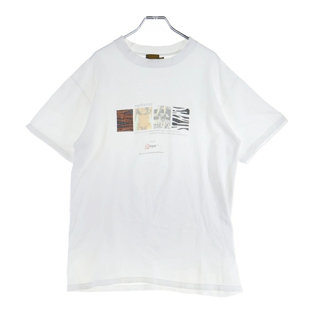 WTAPS(ダブルタップス) 90s 40% uparmed 初期 グラフィックプリント クルーネック 半袖Tシャツ カットソー ホワイト