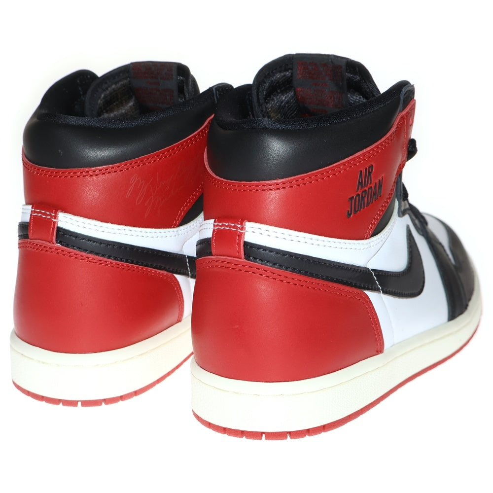 NIKE(ナイキ) AIR JORDAN 1 RETRO HIGH OG エアジョーダン1 ブラックトゥ リイマジンド ハイカットスニーカー ブラック/レッド US8.5/26.5cm DZ5485-106