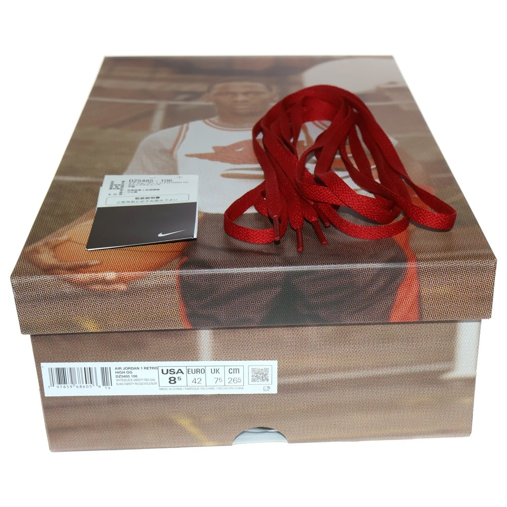 NIKE(ナイキ) AIR JORDAN 1 RETRO HIGH OG エアジョーダン1 ブラックトゥ リイマジンド ハイカットスニーカー ブラック/レッド US8.5/26.5cm DZ5485-106