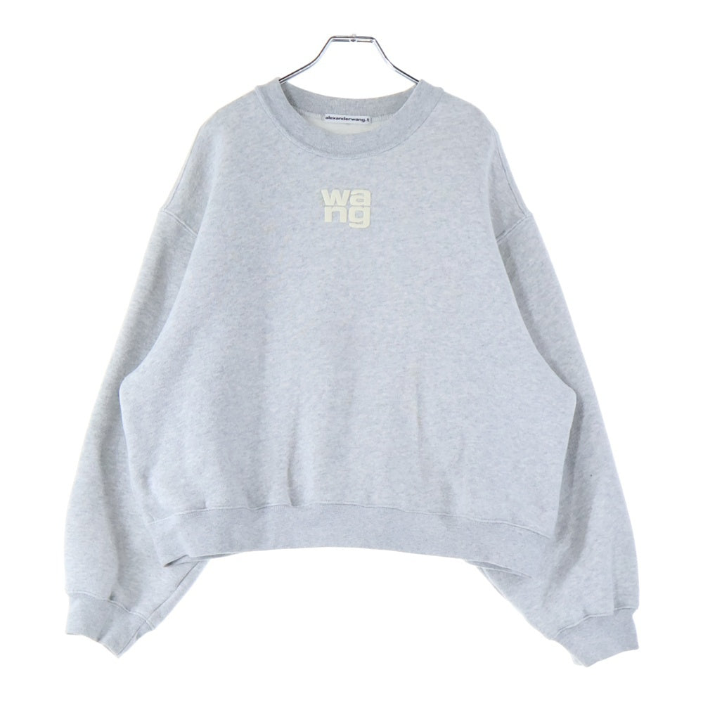 ALEXANDER WANG(アレキサンダーワン) ロゴプリント クルーネックスウェットトレーナー グレー