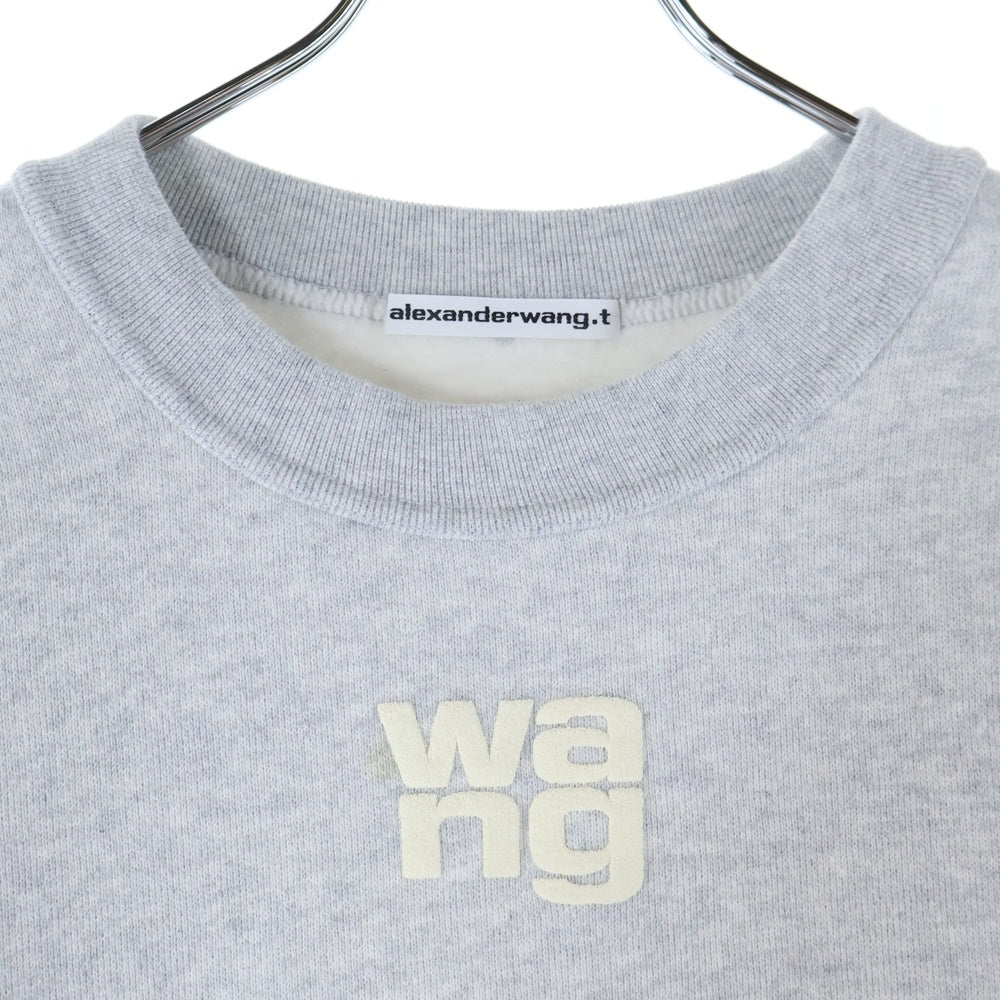 ALEXANDER WANG(アレキサンダーワン) ロゴプリント クルーネックスウェットトレーナー グレー