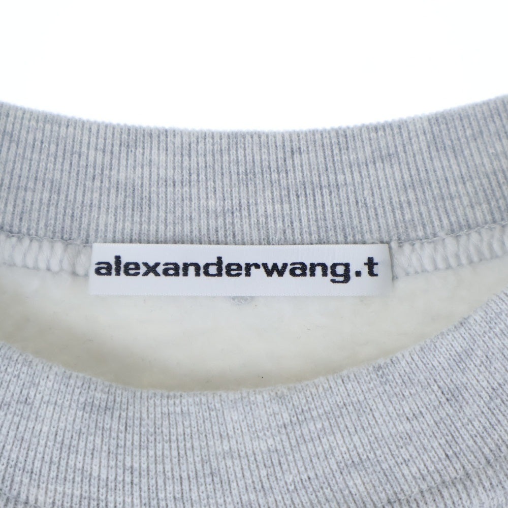 ALEXANDER WANG(アレキサンダーワン) ロゴプリント クルーネックスウェットトレーナー グレー