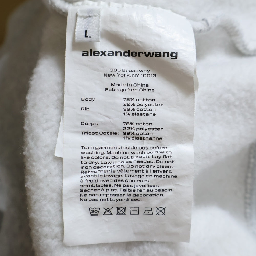 ALEXANDER WANG(アレキサンダーワン) ロゴプリント クルーネックスウェットトレーナー グレー