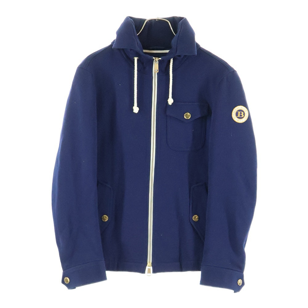 BURBERRY BLACK LABEL(バーバリー ブラックレーベル) マリンパーカー 袖ロゴワッペン ネイビー