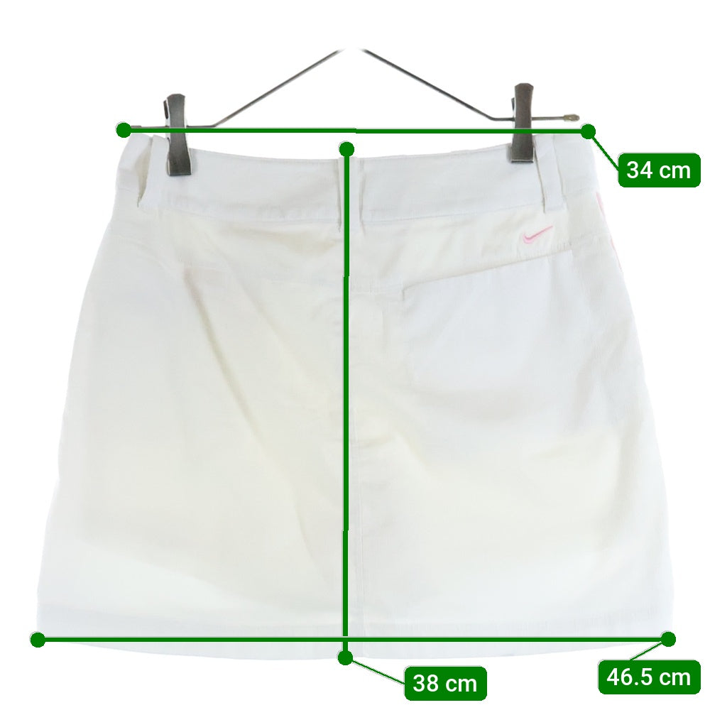 NIKE(ナイキ) ロゴ刺繍 ゴルフ ミニ スカート ホワイト 369214-100 レディース