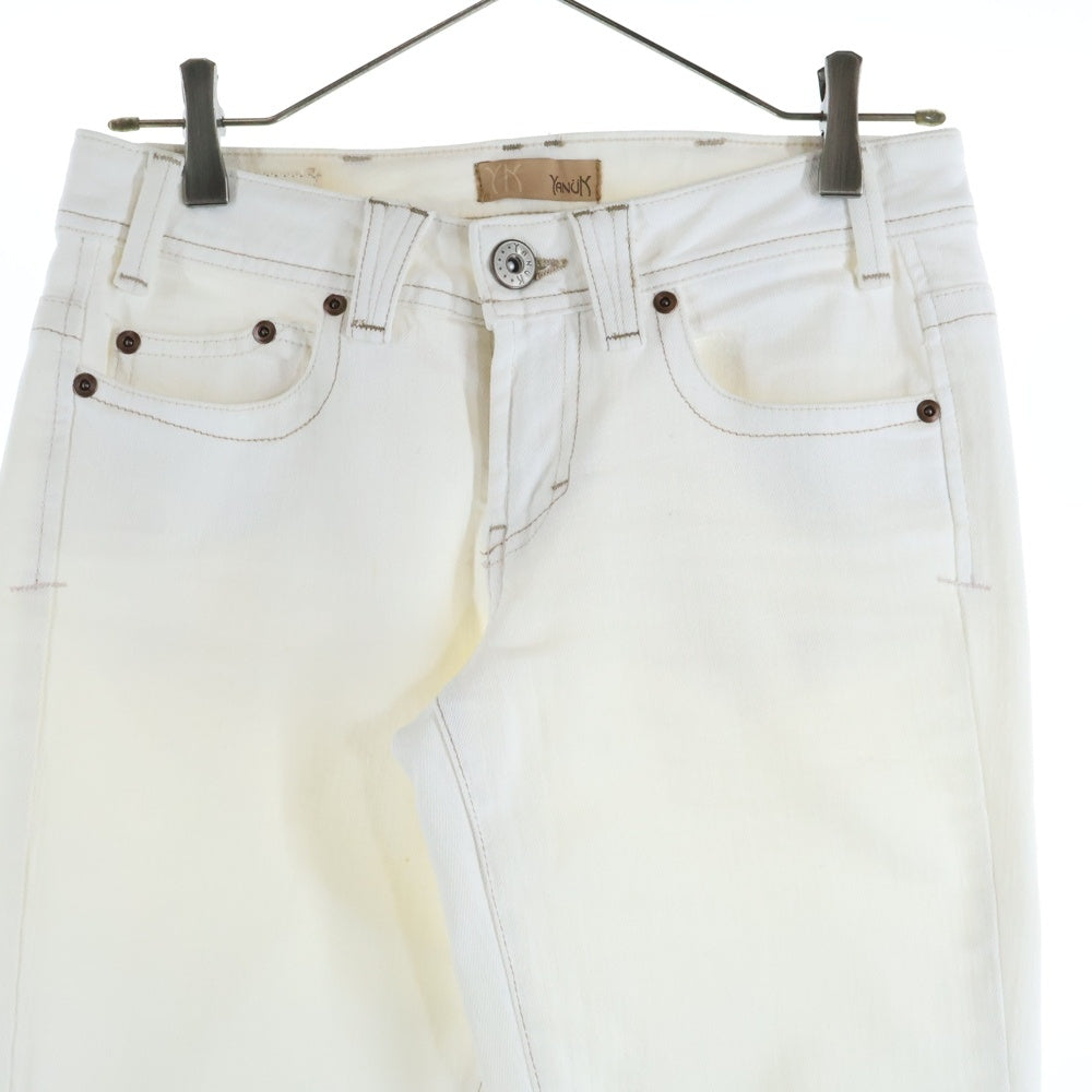 YANUK(ヤヌーク) ストレートデニムパンツ ホワイト WWH22096 レディース