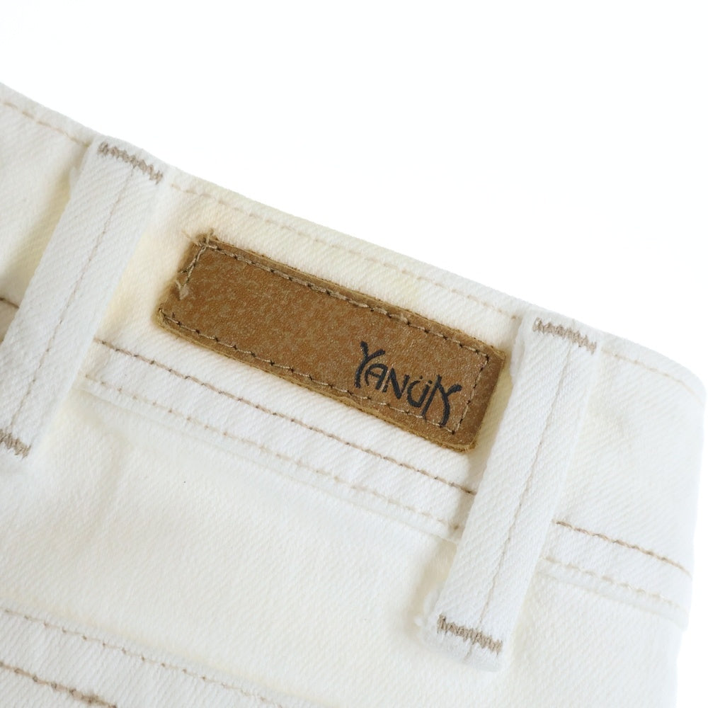 YANUK(ヤヌーク) ストレートデニムパンツ ホワイト WWH22096 レディース