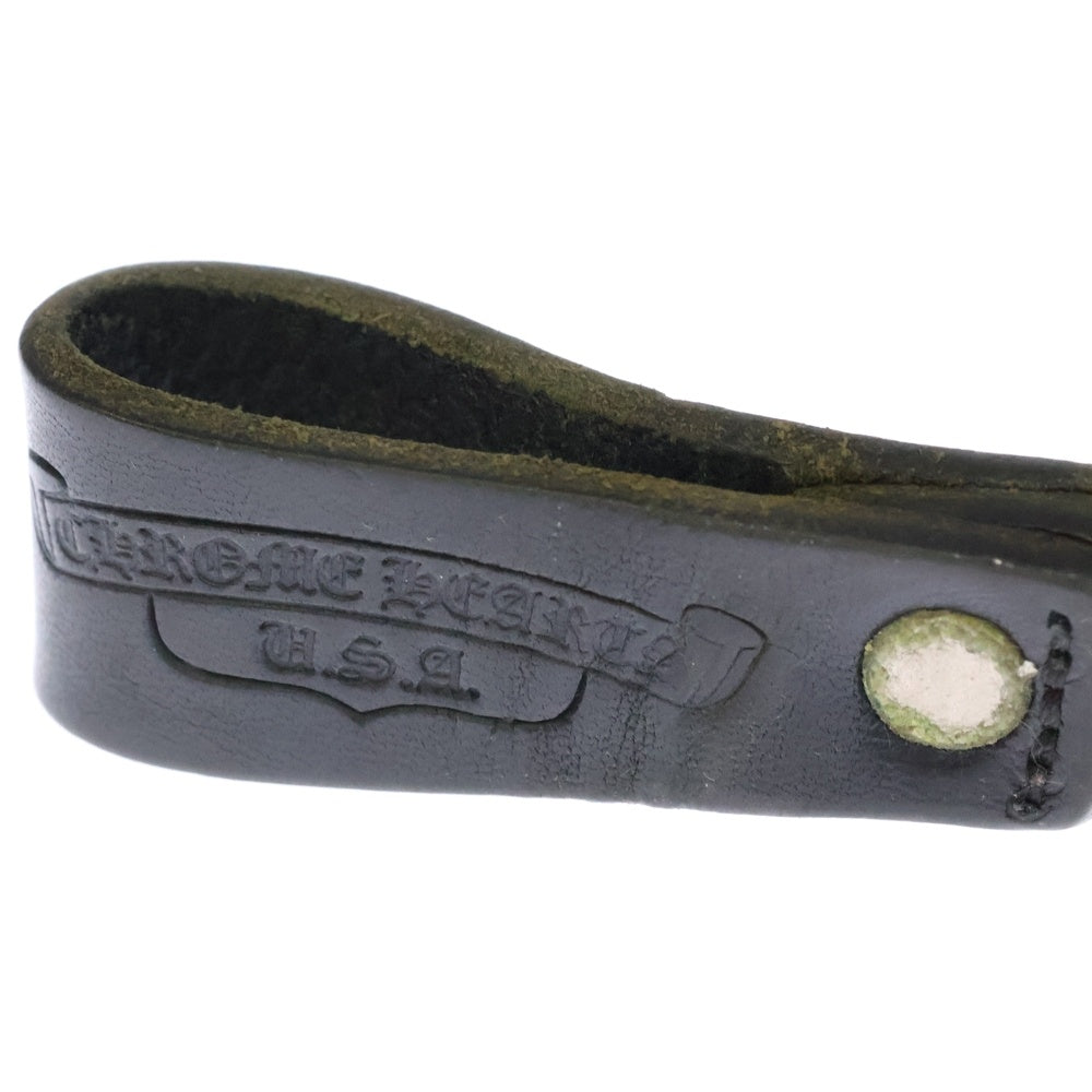 CHROME HEARTS(クロムハーツ) BELT LOOP D RING Dリング クロスボールベルトループ ブラック/シルバー BCA415