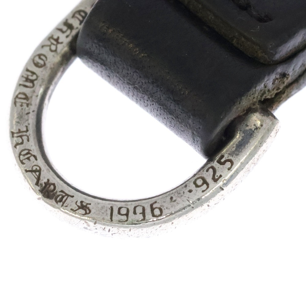 CHROME HEARTS(クロムハーツ) BELT LOOP D RING Dリング クロスボールベルトループ ブラック/シルバー BCA415