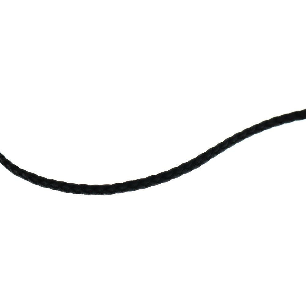 CHROME HEARTS(クロムハーツ) LEATHER BRAID スクロールレザーブレード ネックレス ブラック/シルバー