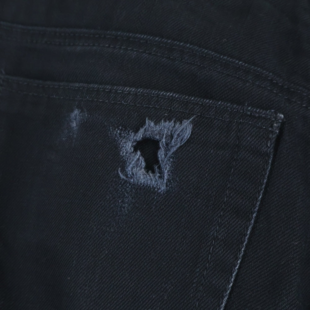 CHROME HEARTS(クロムハーツ) FLEURKNEE DNM PANTS フレアニーデニムパンツ ブラック