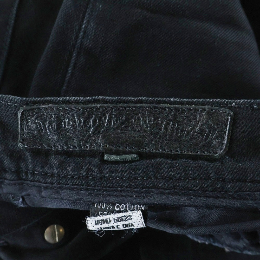 CHROME HEARTS(クロムハーツ) FLEURKNEE DNM PANTS フレアニーデニムパンツ ブラック