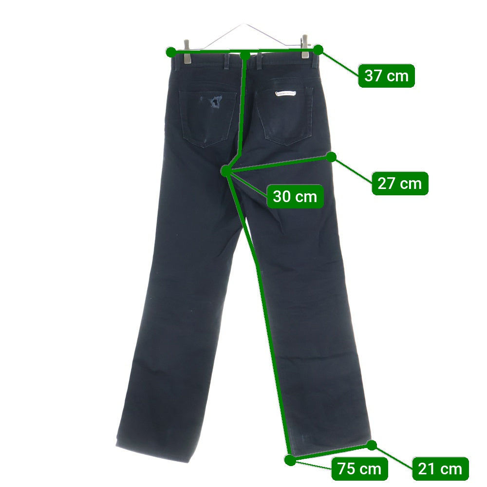 CHROME HEARTS(クロムハーツ) FLEURKNEE DNM PANTS フレアニーデニムパンツ ブラック