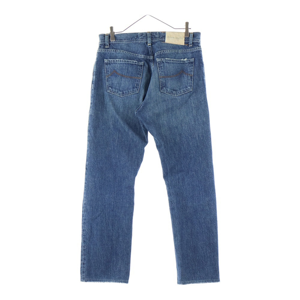 JACOB COHEN(ヤコブ コーエン) J1810 ポケット裏ストライプ 5ポケット ストレート ボタンフライ デニムパンツ ジーンズ インディゴ