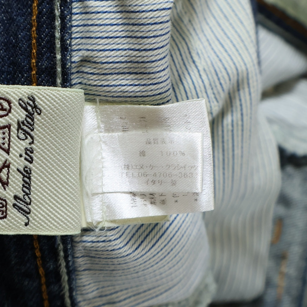 JACOB COHEN(ヤコブ コーエン) J1810 ポケット裏ストライプ 5ポケット ストレート ボタンフライ デニムパンツ ジーンズ インディゴ