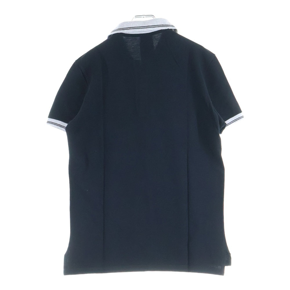 DOLCE & GABBANA(ドルチェアンドガッバーナ) フロントロゴ 半袖ポロシャツ ブラック/グレー