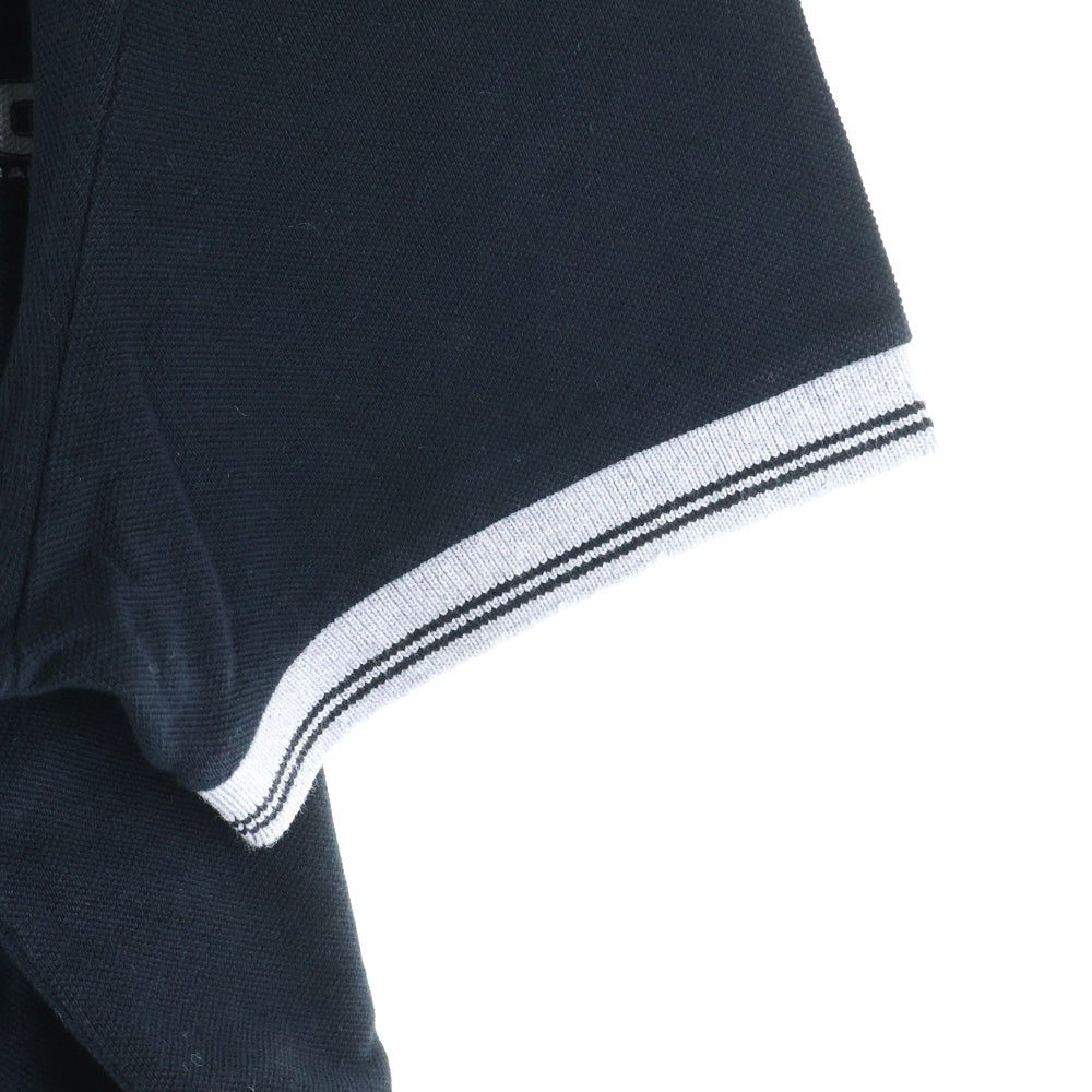 DOLCE & GABBANA(ドルチェアンドガッバーナ) フロントロゴ 半袖ポロシャツ ブラック/グレー