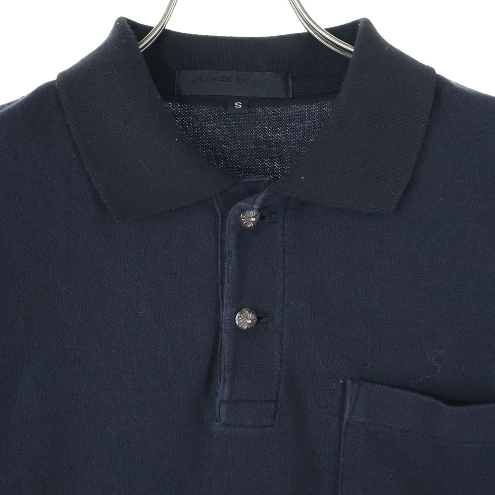 CHROME HEARTS(クロムハーツ) OLD クロスボールボタン 半袖ポロシャツ ブラック