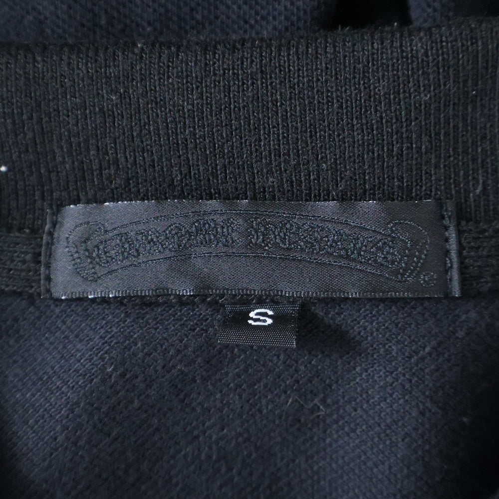 CHROME HEARTS(クロムハーツ) OLD クロスボールボタン 半袖ポロシャツ ブラック
