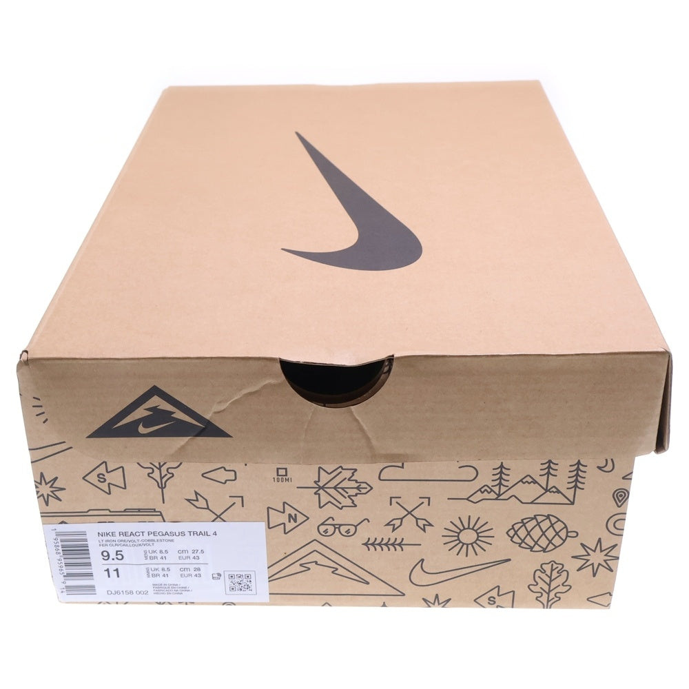 NIKE(ナイキ) REACT PEGASUS TRAIL 4 リアクト ペガサス トレイル 4 ローカットスニーカー グレー US9.5/27.5cm DJ6158-002